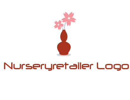 flowers in a vase logo