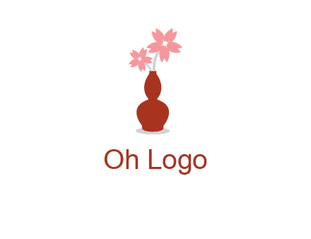 flowers in a vase logo