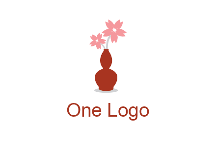 flowers in a vase logo