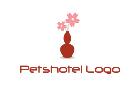 flowers in a vase logo