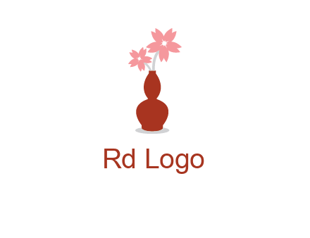 flowers in a vase logo
