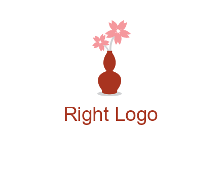 flowers in a vase logo