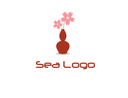 flowers in a vase logo
