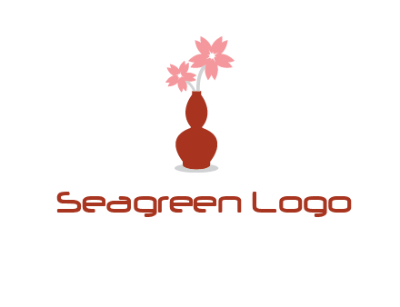 flowers in a vase logo