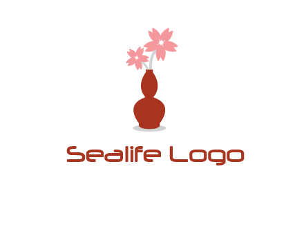 flowers in a vase logo