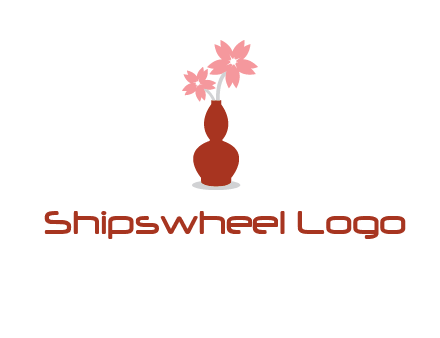 flowers in a vase logo