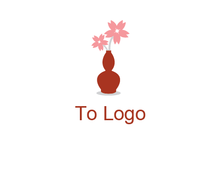 flowers in a vase logo