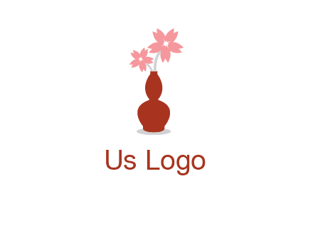 flowers in a vase logo