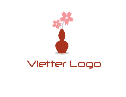 flowers in a vase logo