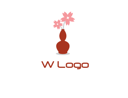 flowers in a vase logo