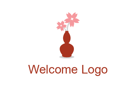 flowers in a vase logo