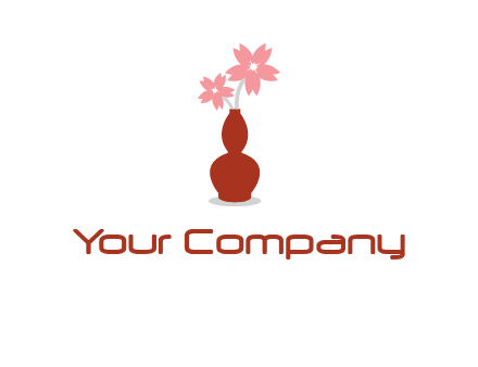 flowers in a vase logo
