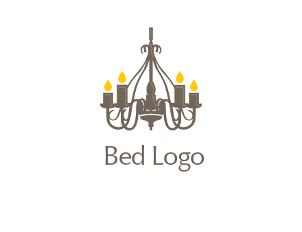 candles on a chandelier logo