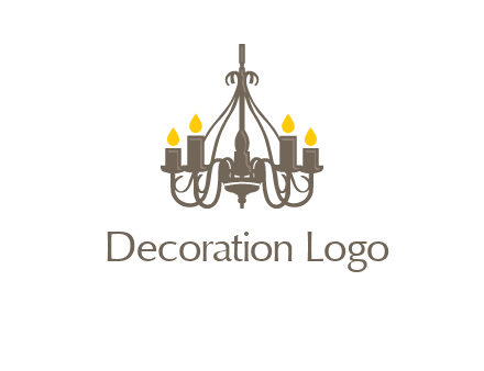 candles on a chandelier logo