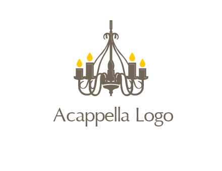 candles on a chandelier logo
