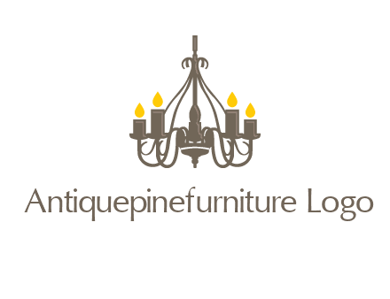 candles on a chandelier logo