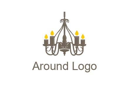 candles on a chandelier logo