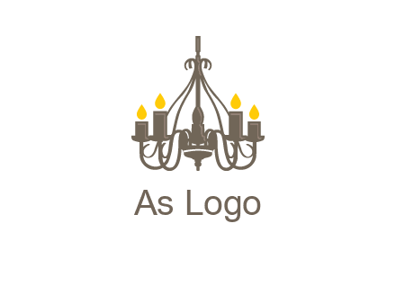candles on a chandelier logo