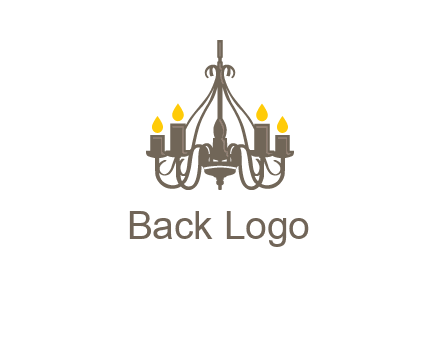 candles on a chandelier logo
