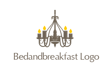 candles on a chandelier logo