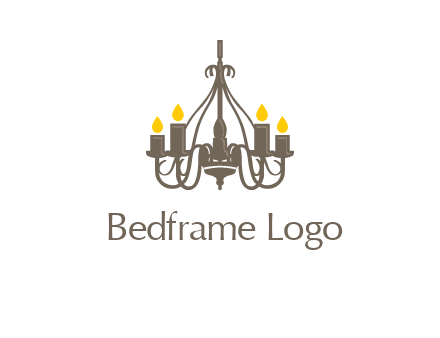 candles on a chandelier logo