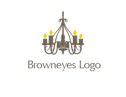 candles on a chandelier logo