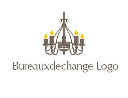 candles on a chandelier logo