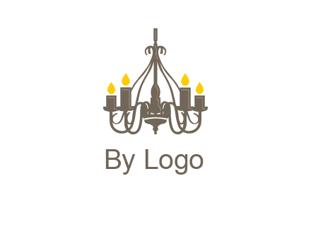 candles on a chandelier logo