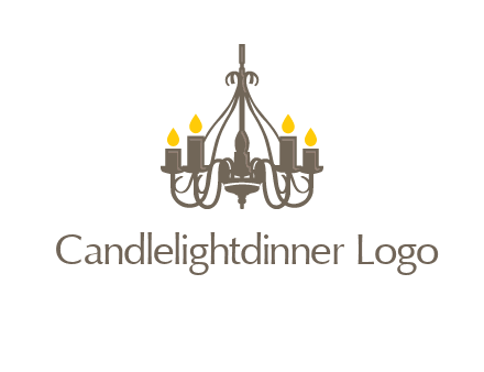 candles on a chandelier logo