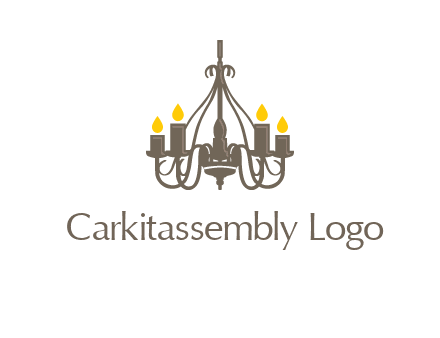 candles on a chandelier logo