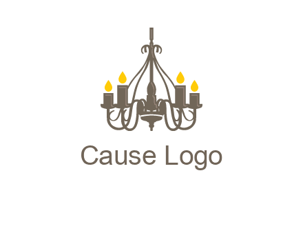 candles on a chandelier logo