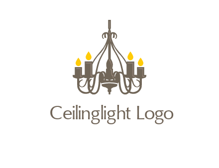 candles on a chandelier logo
