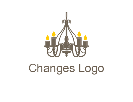 candles on a chandelier logo