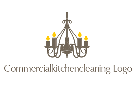 candles on a chandelier logo
