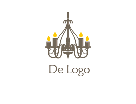 candles on a chandelier logo