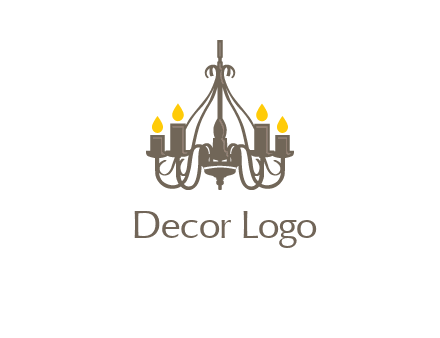 candles on a chandelier logo
