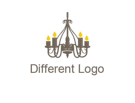 candles on a chandelier logo