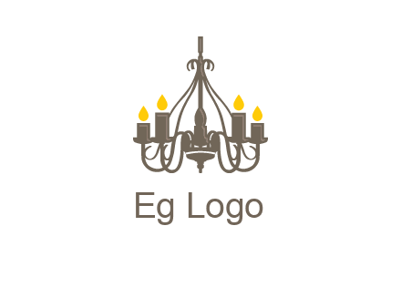 candles on a chandelier logo