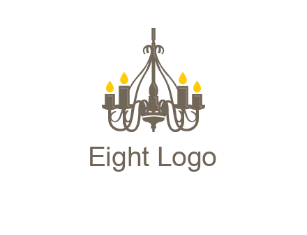 candles on a chandelier logo