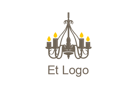 candles on a chandelier logo