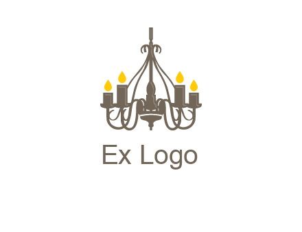 candles on a chandelier logo