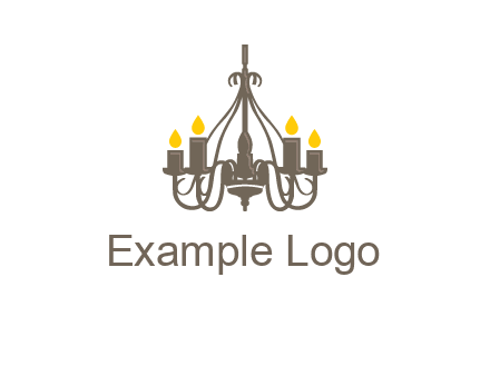 candles on a chandelier logo