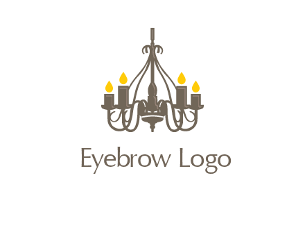 candles on a chandelier logo