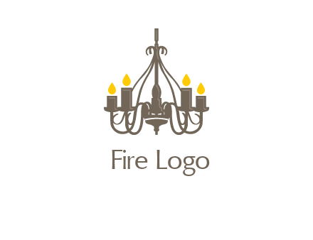 candles on a chandelier logo