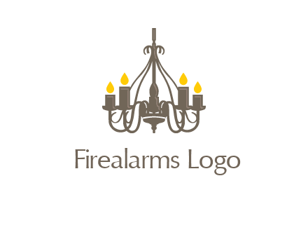 candles on a chandelier logo