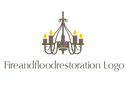 candles on a chandelier logo