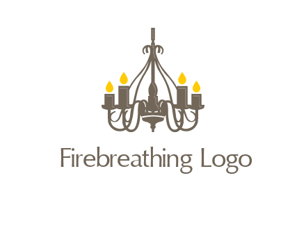 candles on a chandelier logo