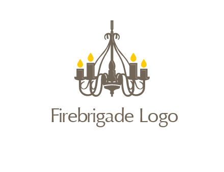 candles on a chandelier logo