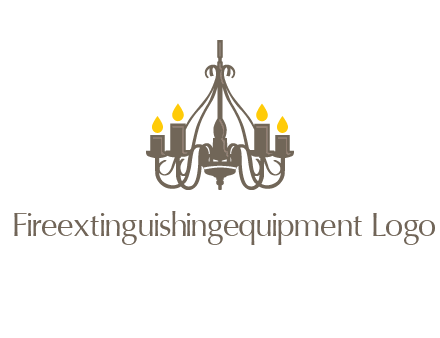 candles on a chandelier logo