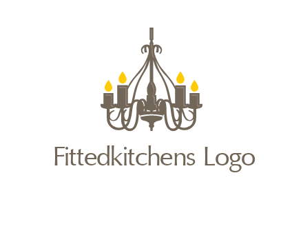 candles on a chandelier logo